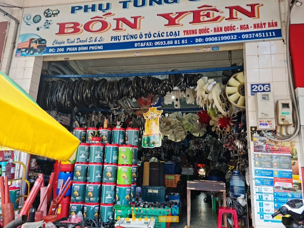 Cửa Hàng Phụ Tùng Ô Tô Bốn Yên tại Gia Lai