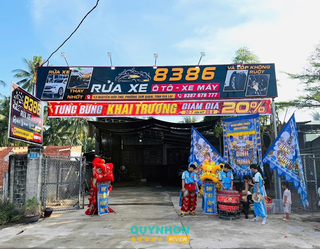 TIỆM RỬA XE 8386 tại Hoài Nhơn