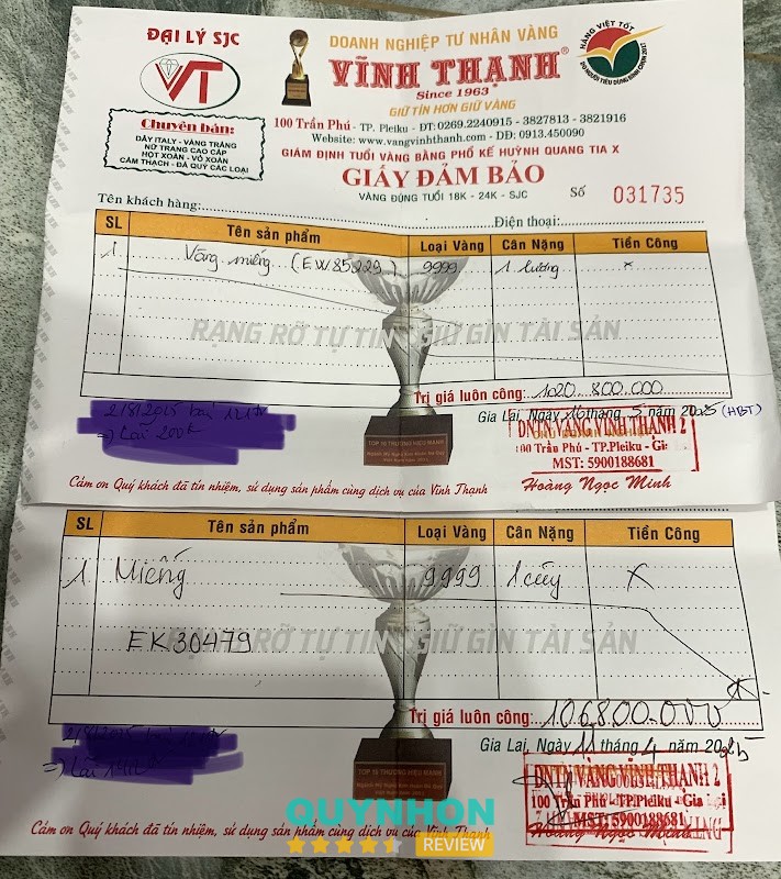Tiệm Vàng Vĩnh Thạnh – hình ảnh 2