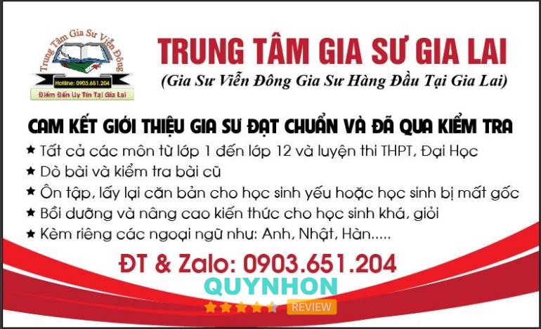 Gia Sư Gia Lai - Gia Sư Viễn Đông Pleiku